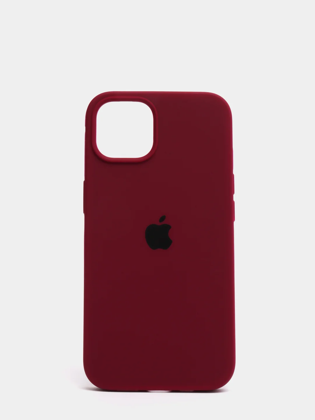 Багровый чехол Silicone Case для iPhone 13 с закрытым низом