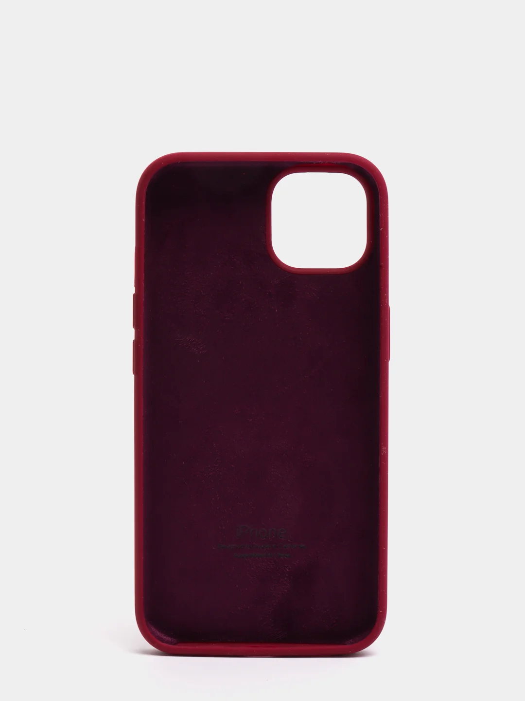 Багровый чехол Silicone Case для iPhone 13 с закрытым низом