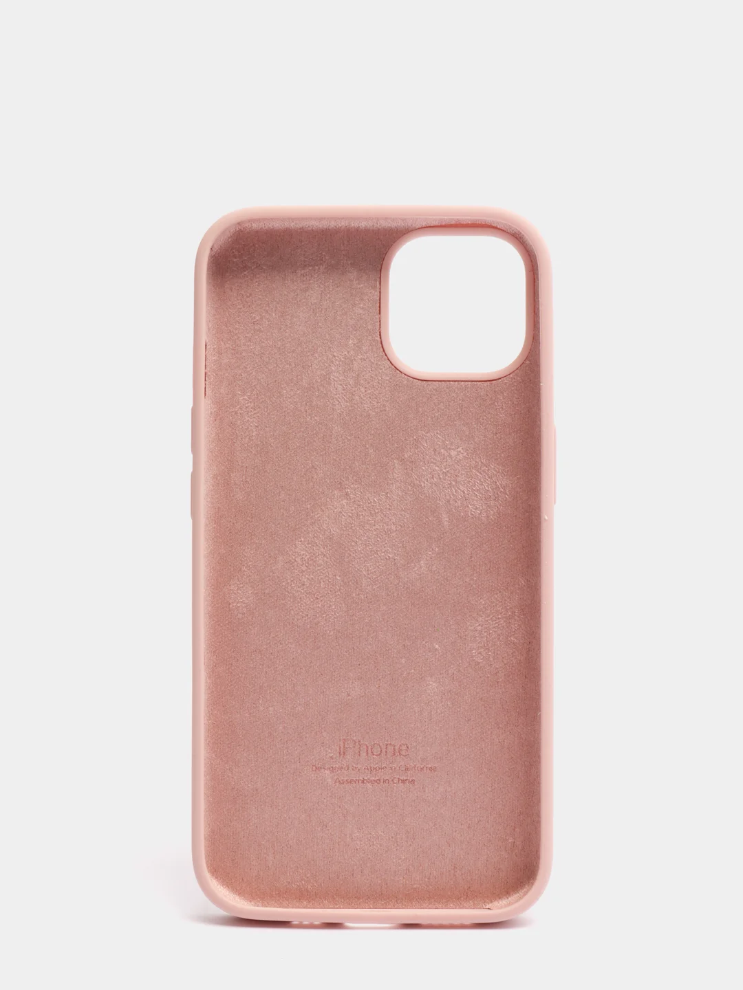 Кремовый чехол Silicone Case для iPhone 13 с закрытым низом