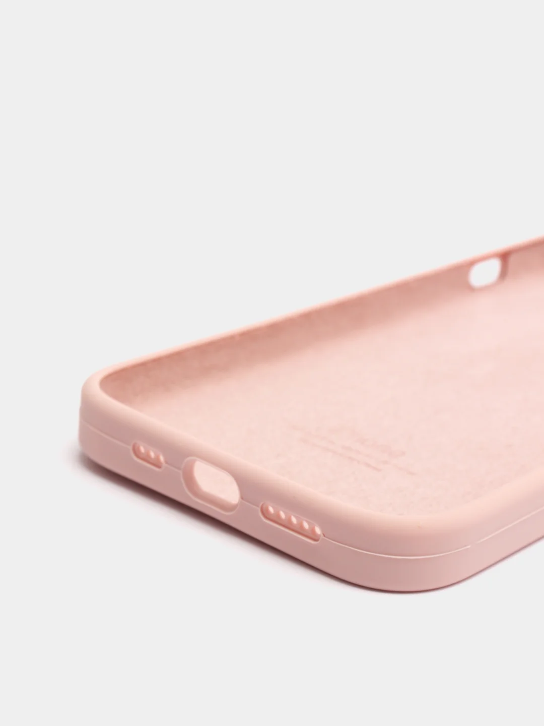 Кремовый чехол Silicone Case для iPhone 13 с закрытым низом