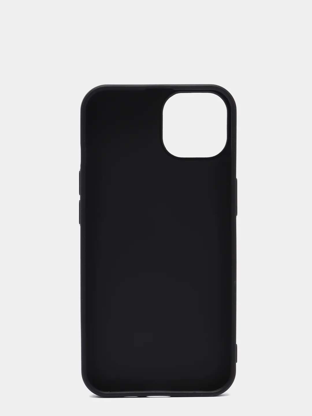 Черный силиконовый чехол КАРТОФАН для Apple iPhone 13 матовый тонкий, бортик-защита вокруг камер