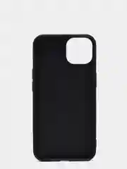 Черный силиконовый чехол КАРТОФАН для Apple iPhone 13 матовый тонкий, бортик-защита вокруг камер