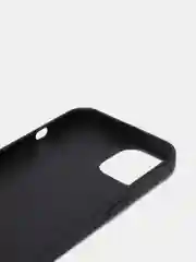 Черный силиконовый чехол КАРТОФАН для Apple iPhone 13 матовый тонкий, бортик-защита вокруг камер