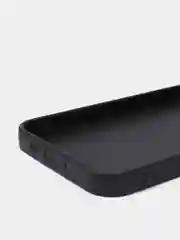 Черный силиконовый чехол КАРТОФАН для Apple iPhone 13 матовый тонкий, бортик-защита вокруг камер