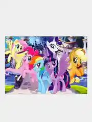 Желтый плакат Моя маленькая пони, My little Pony
