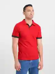 Красный футболка - поло, хлопковая