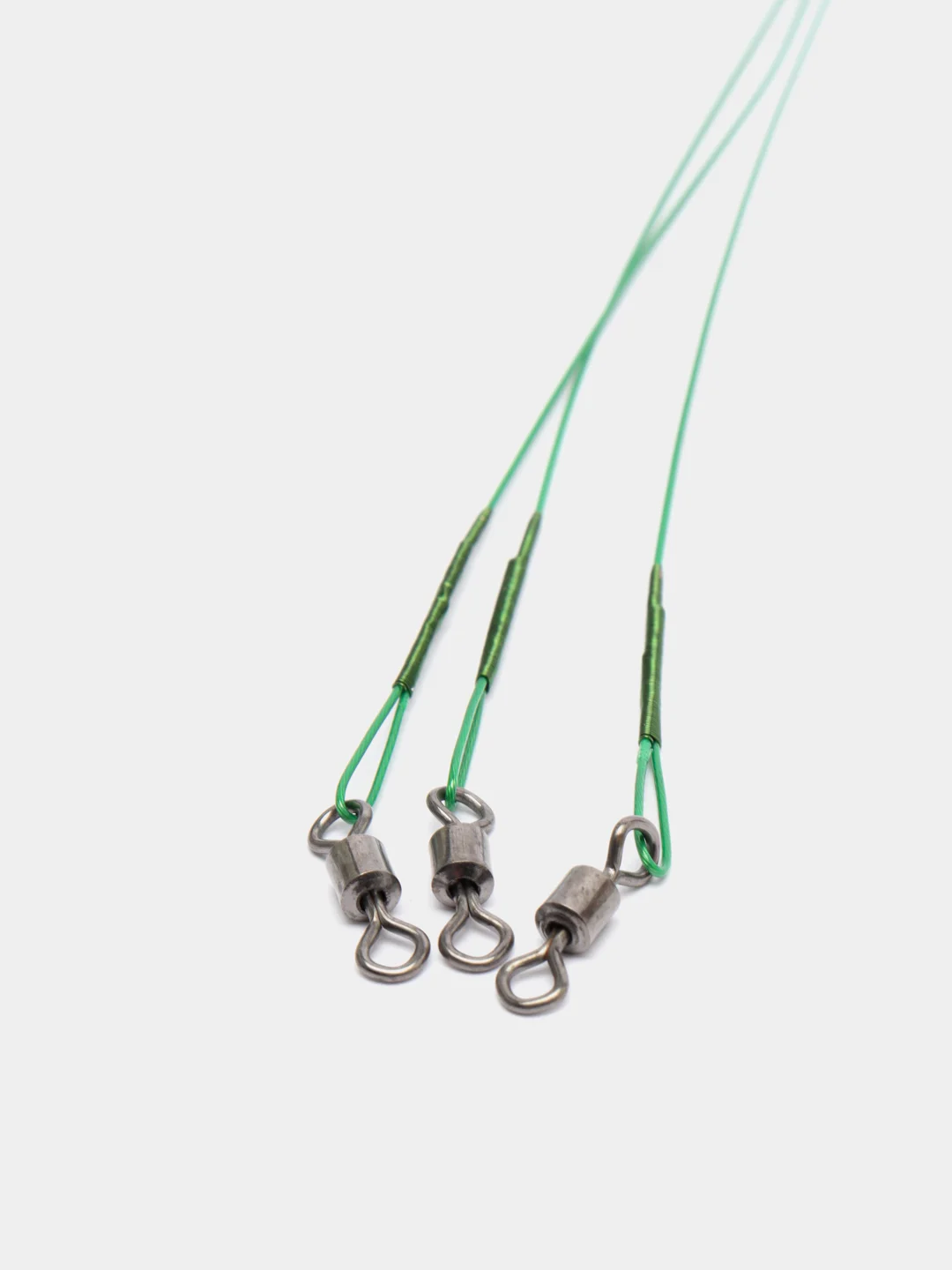 Поводки "Fishing Style", оснащенные, стальные, упаковка 60 штук, цвет зеленый