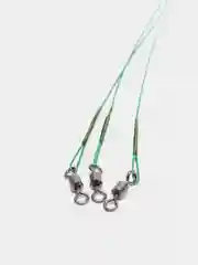 Поводки "Fishing Style", оснащенные, стальные, упаковка 60 штук, цвет зеленый