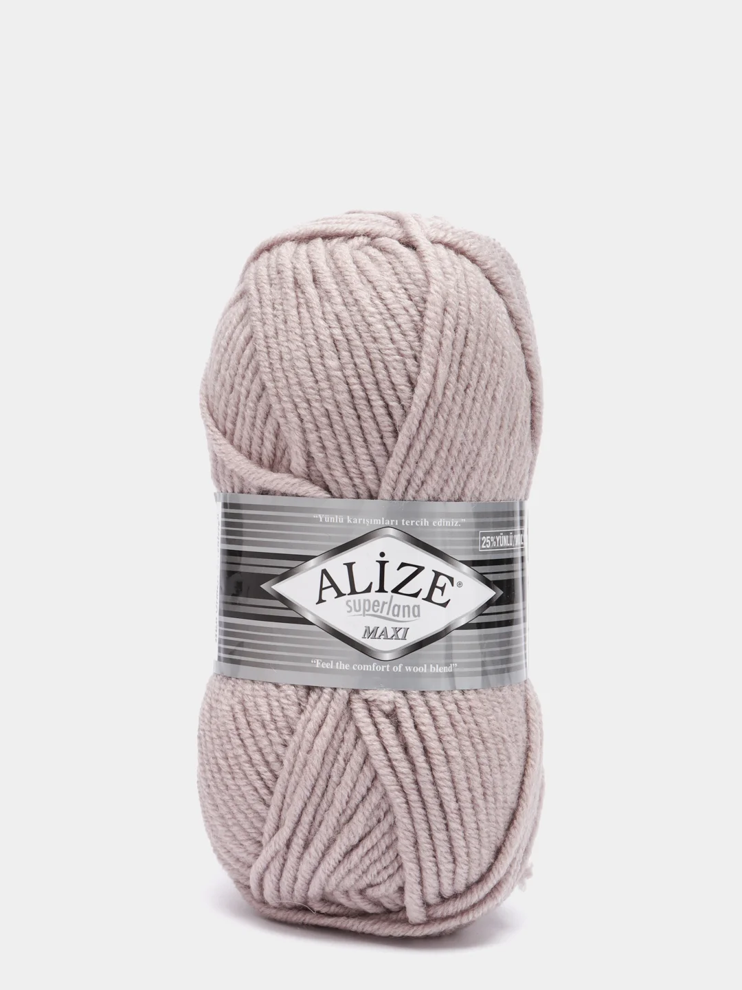 Кремовый пряжа Alize Superlana Maxi 75% Акрил 25% Шерсть 100г 100м