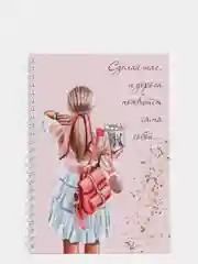 Конфетный ежедневник на пружине, блокнот в точку, А5, 48 л