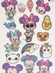 Алый тату "Минни Маус" "My Little Pony", переводные, для девочки