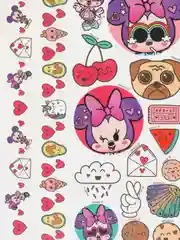 Алый тату "Минни Маус" "My Little Pony", переводные, для девочки