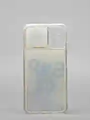 Лимонный чехол Xiaomi Poco M3 силиконовый переливающийся жидкий с блестками и защитой камеры