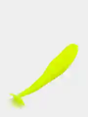 Желтый виброхвост yaman flatter shad 3, для рыб, 7,62 см, 6 штук