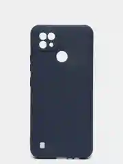 Темно-синий чехол силиконовый для Realme C21 матовый