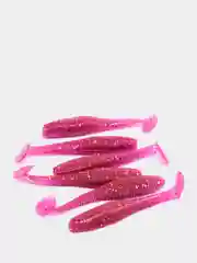 Фиолетовый виброхвост yaman flatter shad 3, для рыб, 7,62 см, 6 штук