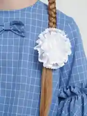 Белый резинки для волос, бантики