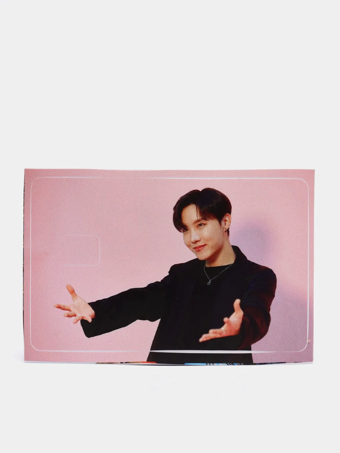 Бежевый наклейка-стикер на банковскую карту "BTS J-hope"