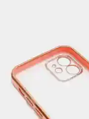 Красный чехол Накладка силиконовая с металическим ободком iPhone 12 mini /12 /12pro /12 proMax