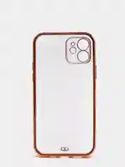 Красный чехол Накладка силиконовая с металическим ободком iPhone 12 mini /12 /12pro /12 proMax
