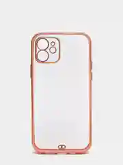 Красный чехол Накладка силиконовая с металическим ободком iPhone 12 mini /12 /12pro /12 proMax