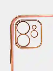 Красный чехол Накладка силиконовая с металическим ободком iPhone 12 mini /12 /12pro /12 proMax