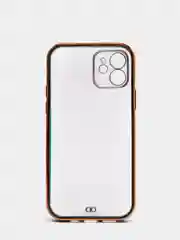 Красный чехол Накладка силиконовая с металическим ободком iPhone 12 mini /12 /12pro /12 proMax