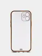Тёмно-зелёный чехол Накладка силиконовая с металическим ободком iPhone 12 mini /12 /12pro /12 proMax