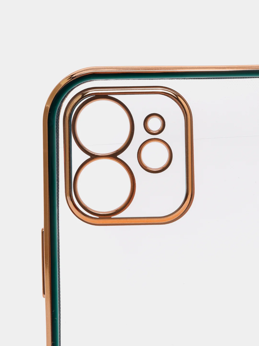 Тёмно-зелёный чехол Накладка силиконовая с металическим ободком iPhone 12 mini /12 /12pro /12 proMax