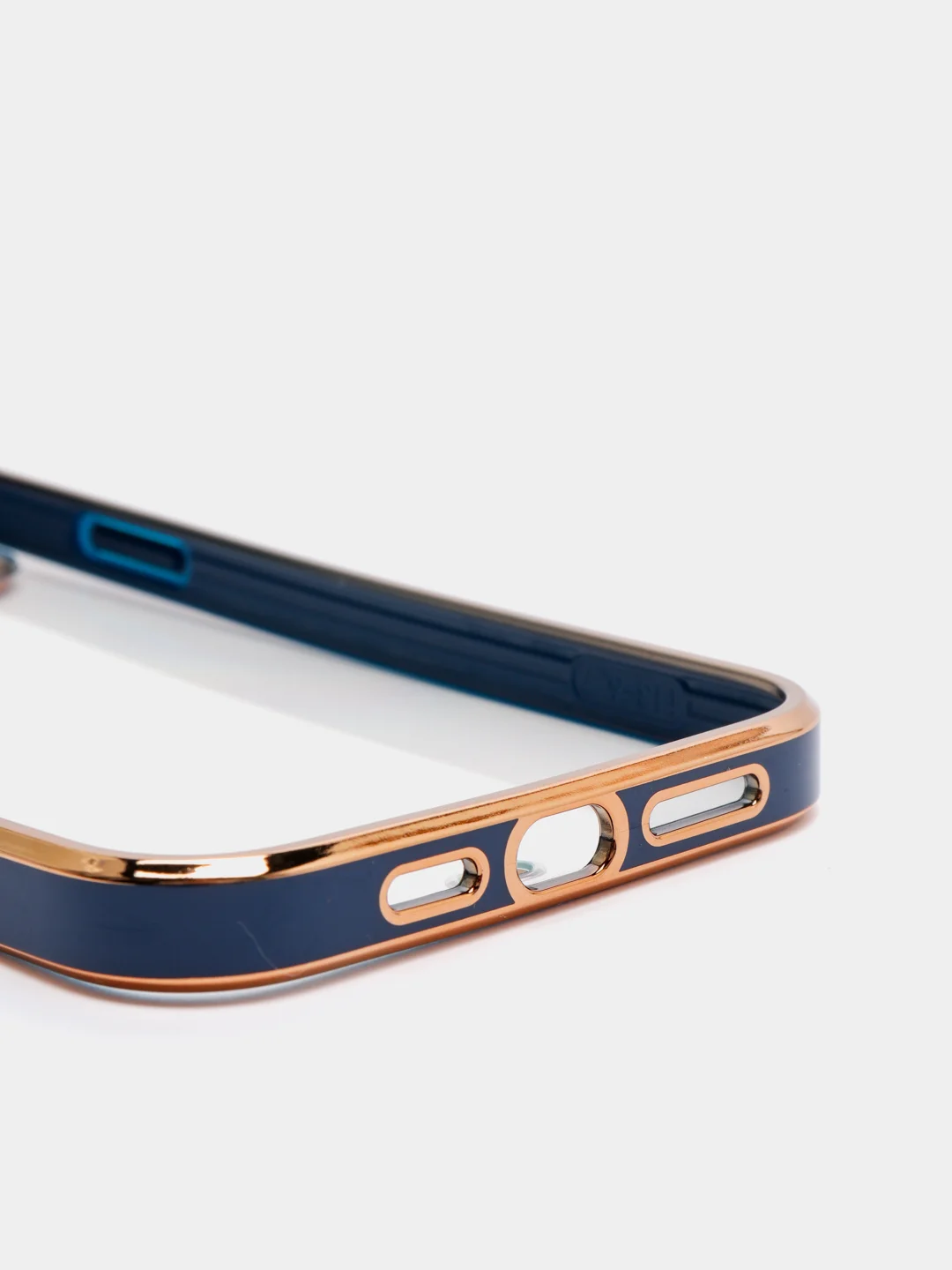 Синий чехол Накладка силиконовая с металическим ободком iPhone 13mini /13 /13pro /13proMax