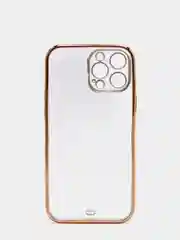 Белый чехол Накладка силиконовая с металическим ободком iPhone 13mini /13 /13pro /13proMax
