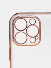 Сиреневый чехол Накладка силиконовая с металическим ободком iPhone 12 mini /12 /12pro /12 proMax