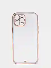 Сиреневый чехол Накладка силиконовая с металическим ободком iPhone 12 mini /12 /12pro /12 proMax