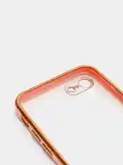 Розовый чехол-накладка для 7 / 8 / SE2020, 7 plus / 8 plus, силиконовый, с металлическим ободком