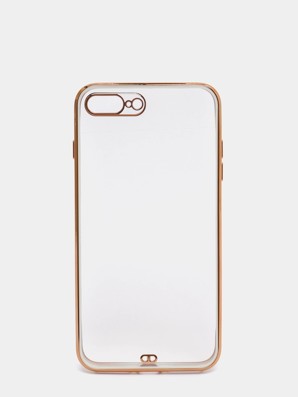 Чехол-накладка для 7 / 8 / SE2020, 7 plus / 8 plus, силиконовый, с металлическим ободком