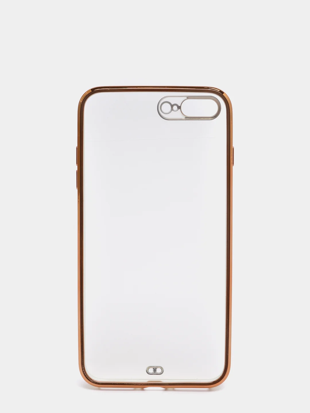 Белый чехол-накладка для 7 / 8 / SE2020, 7 plus / 8 plus, силиконовый, с металлическим ободком