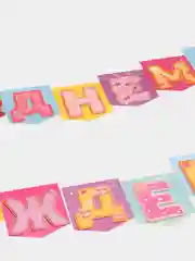Белый гирлянда на ленте "С Днем Рождения"
