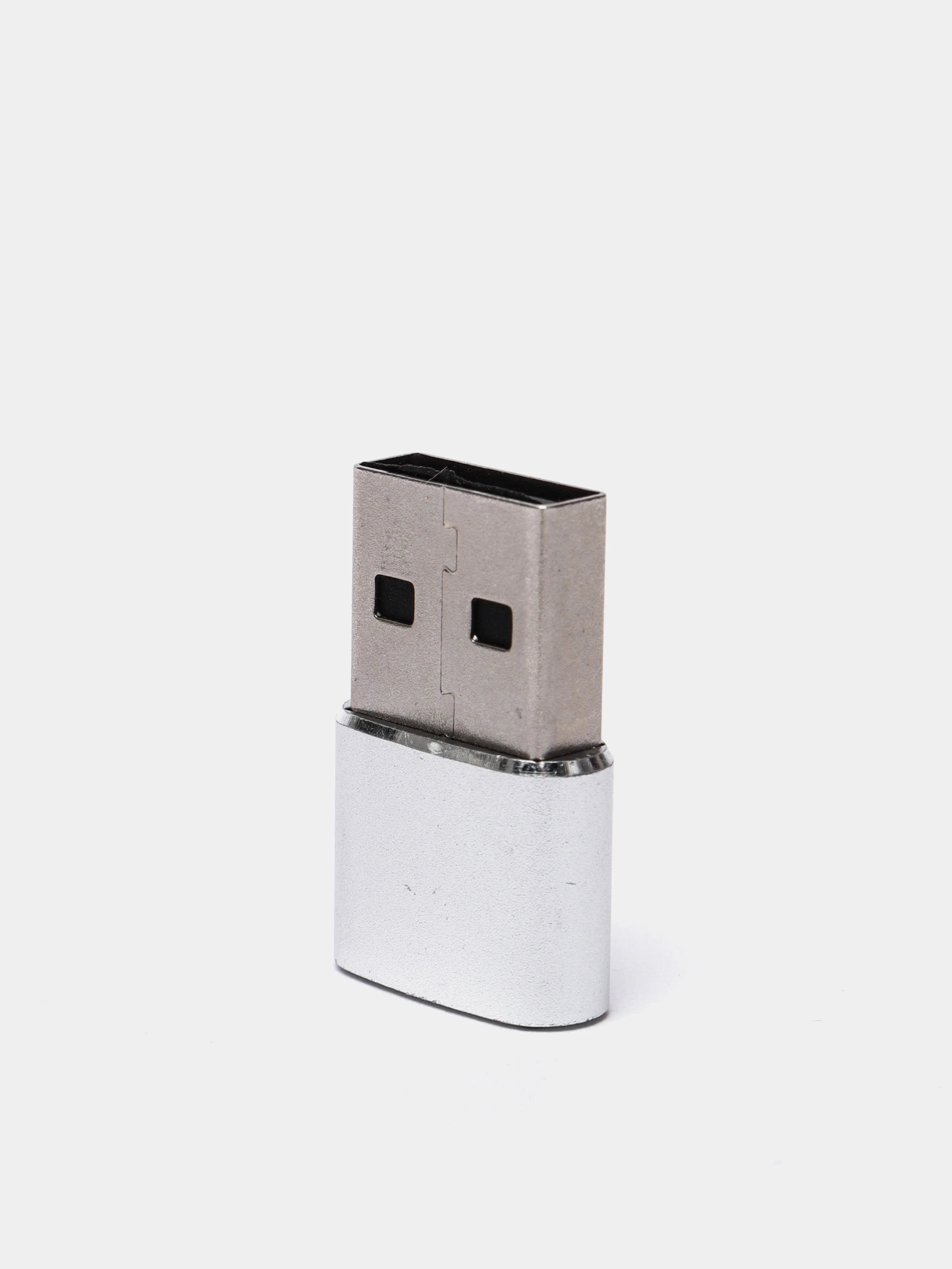 Серебряный переходник TYPE C 3.0 на USB 2.0
