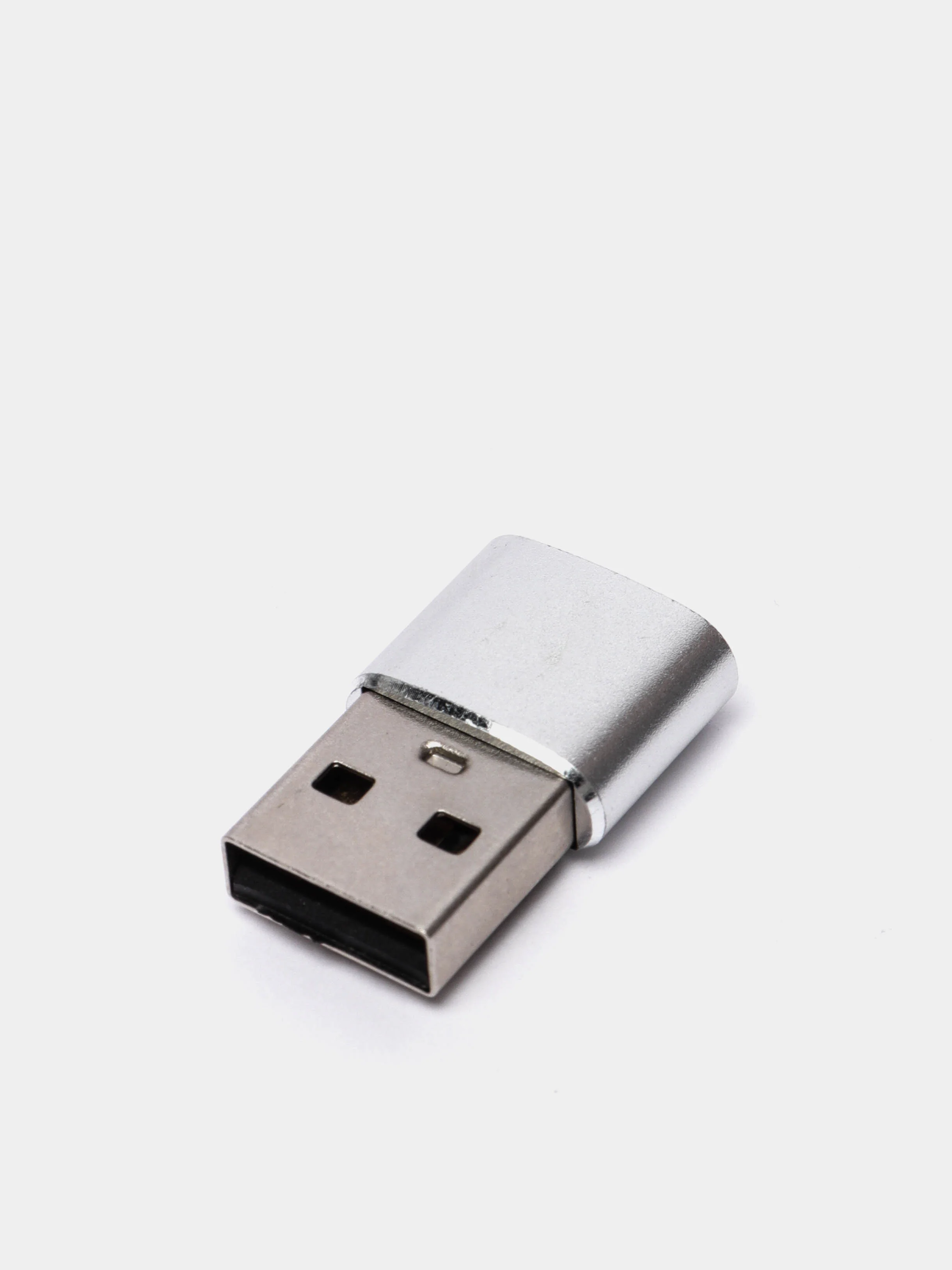 Серебряный переходник TYPE C 3.0 на USB 2.0