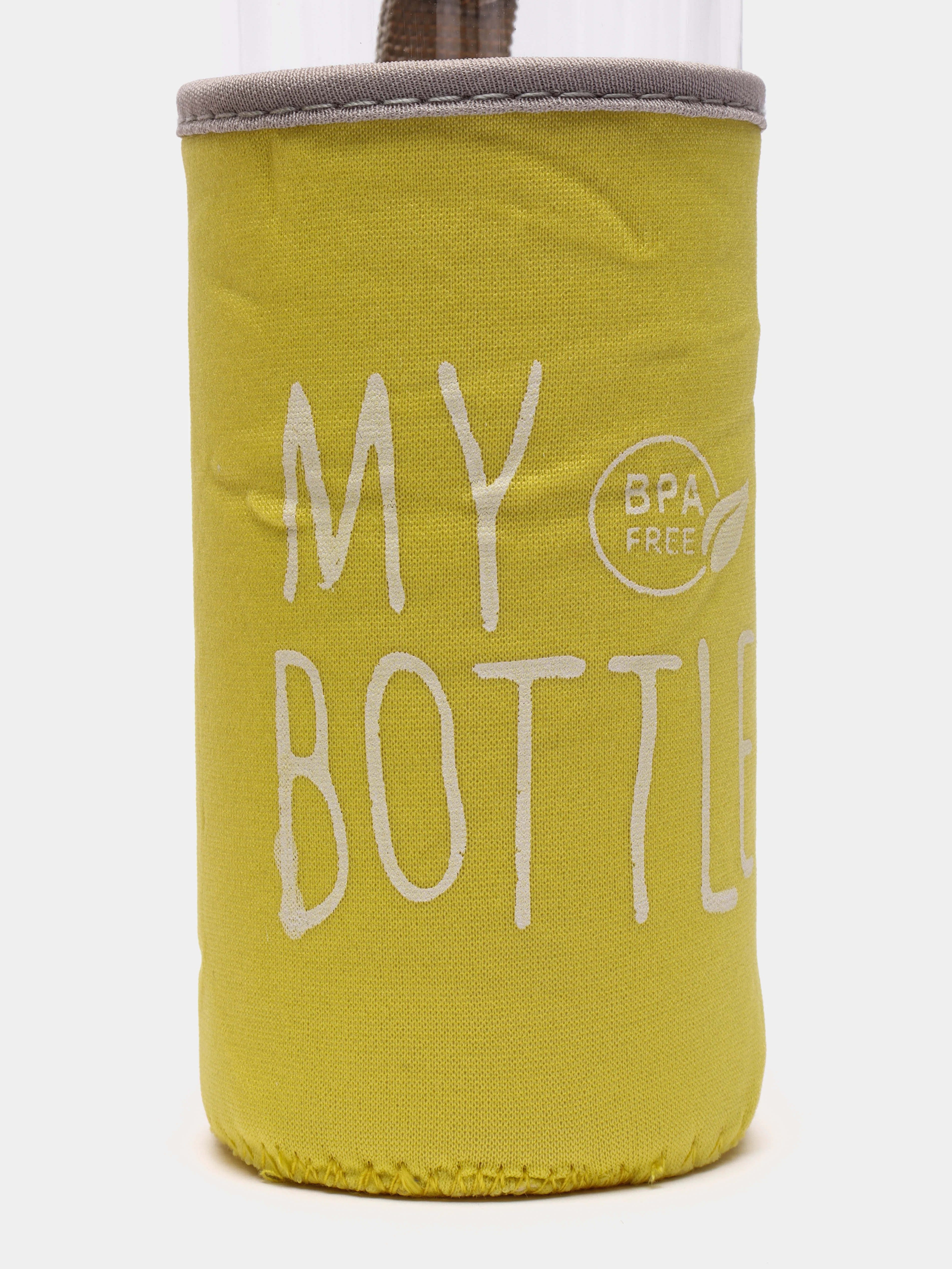 Желтый бутылка для воды "My bottle" в чехле