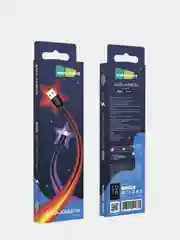 Белый кабель для Type-C, Micro-USB, Lightning, More Choice K26a USB, 2.0A,1 м