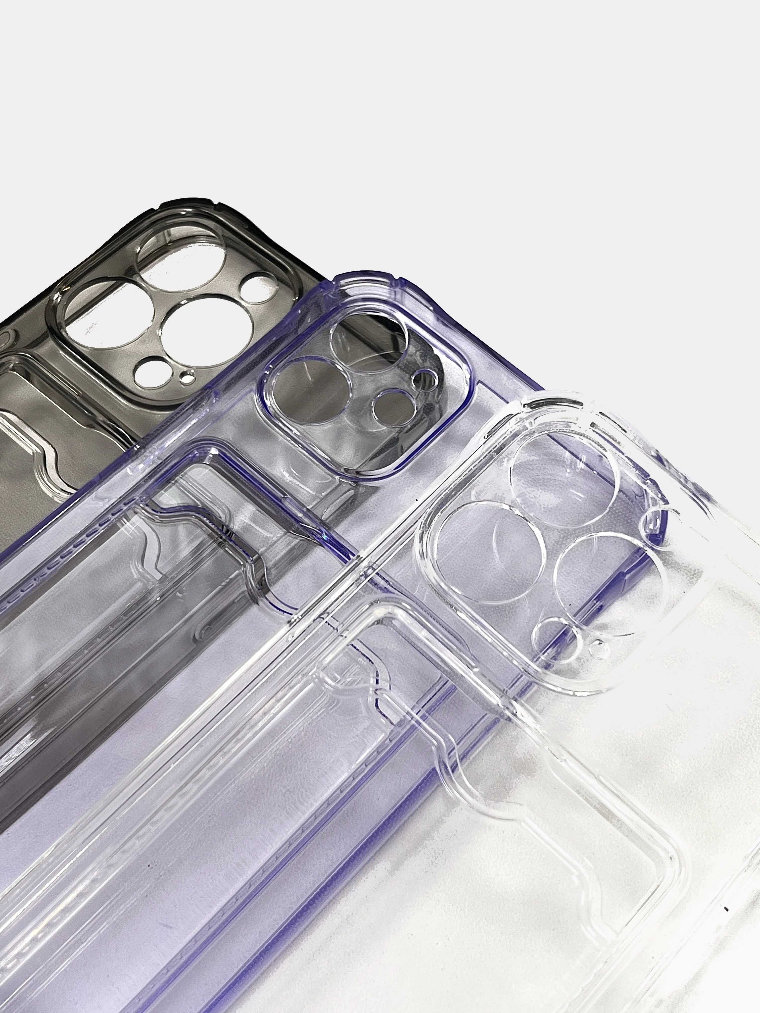 Белый чехол с карманом для карт iPhone 12, 13, Pro, Pro Max, прозрачный силикон