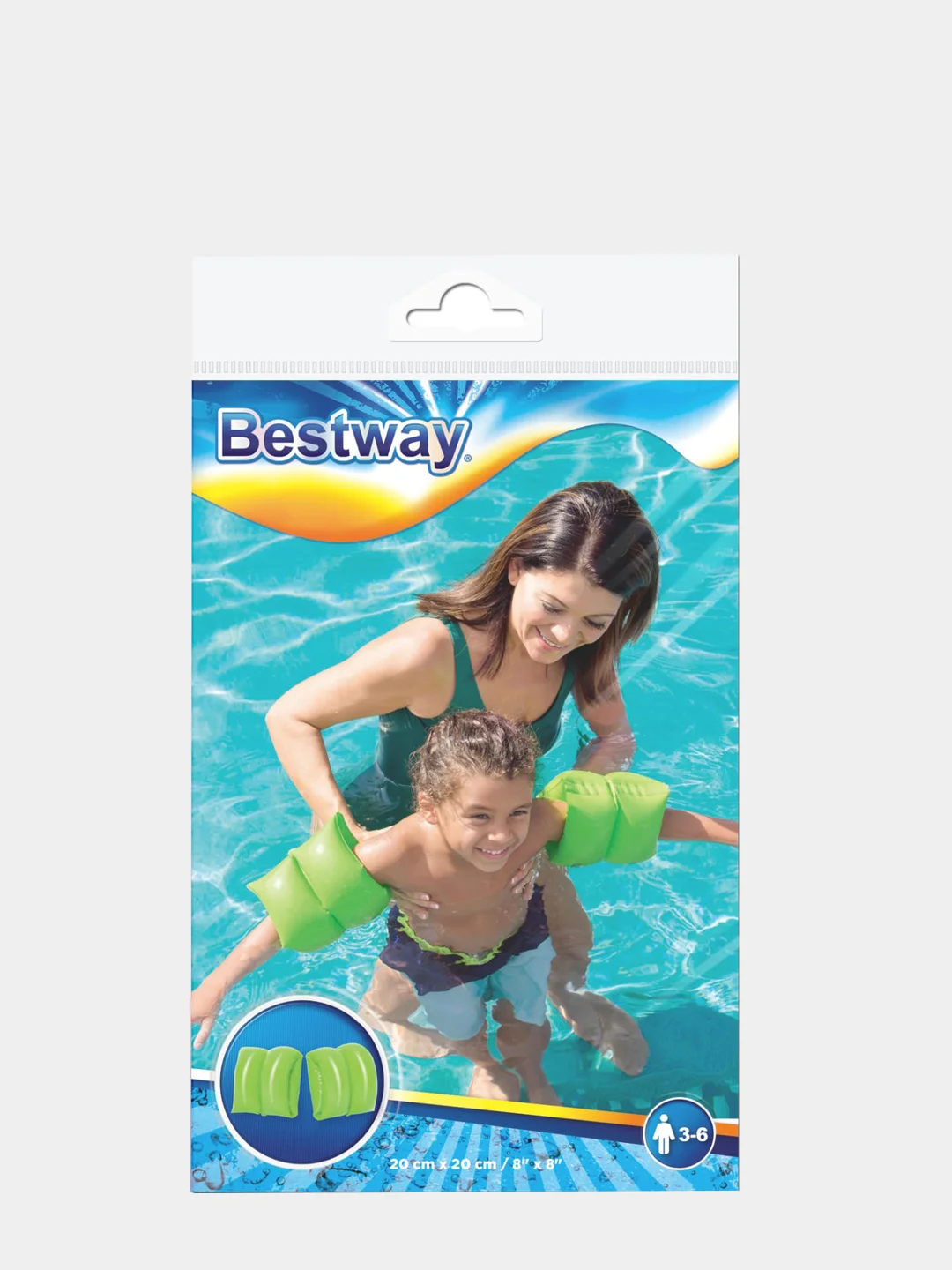 Салатовый нарукавники для плавания детские, Bestway, 20 х 20 см