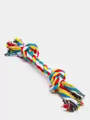 Коралловый меланж канат веревка игрушка канатная для собак 2 узла, средний размер, 45-50 г 23 см