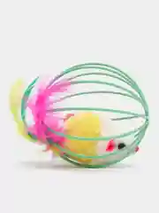 Зеленый игрушка мышка в клетке