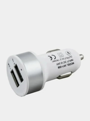 Автомобильное зарядное устройство разветвитель прикуривателя на 2 гнезда USB,  1 А, 2.1 А