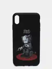 Черный светящийся чехол-накладка LUXO для iPhone XS Max с флуоресцентным рисунком KAWS
