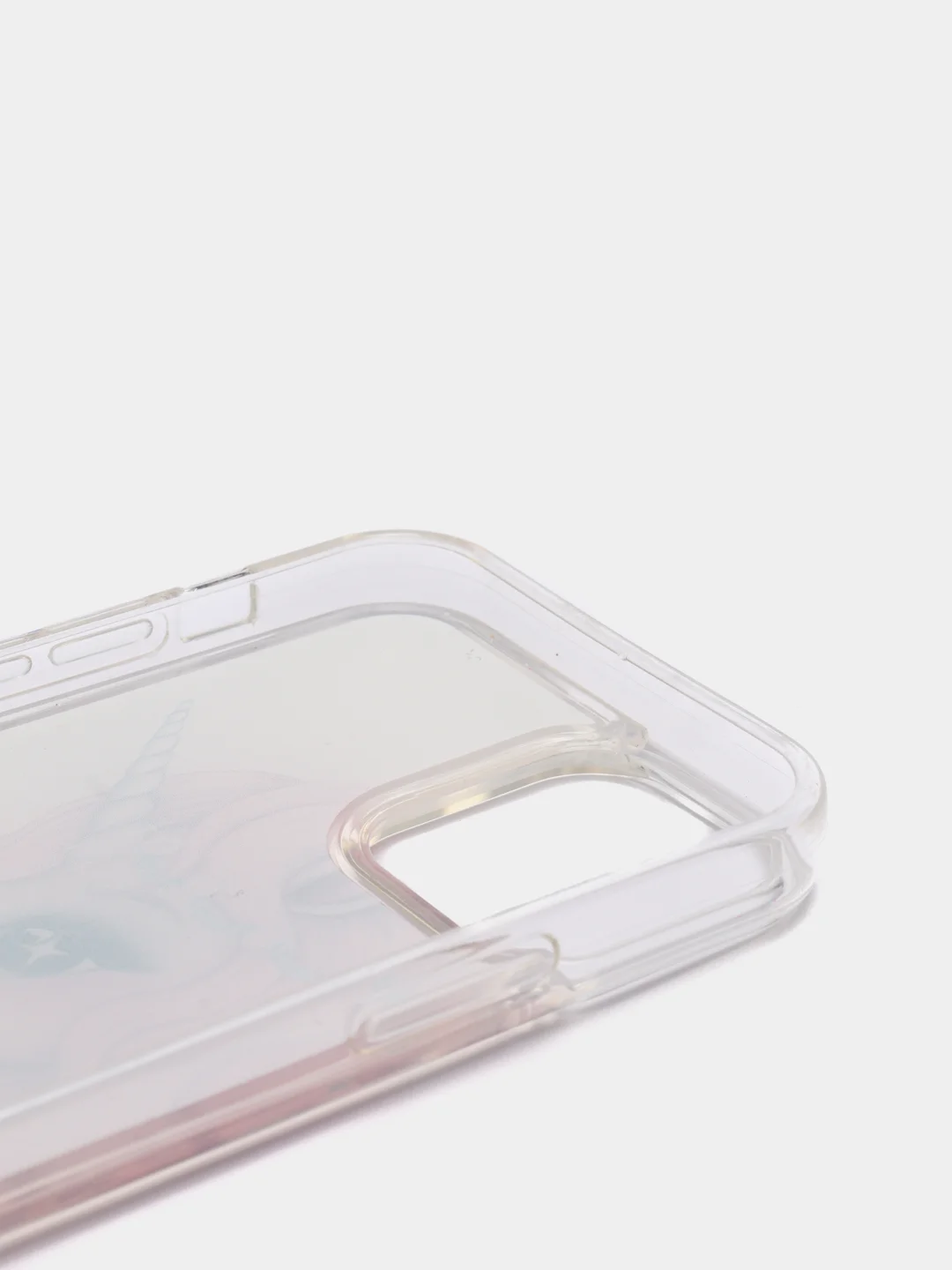 Белый силиконовый чехол переливашка iPhone 12 / iPhone 12 Pro
