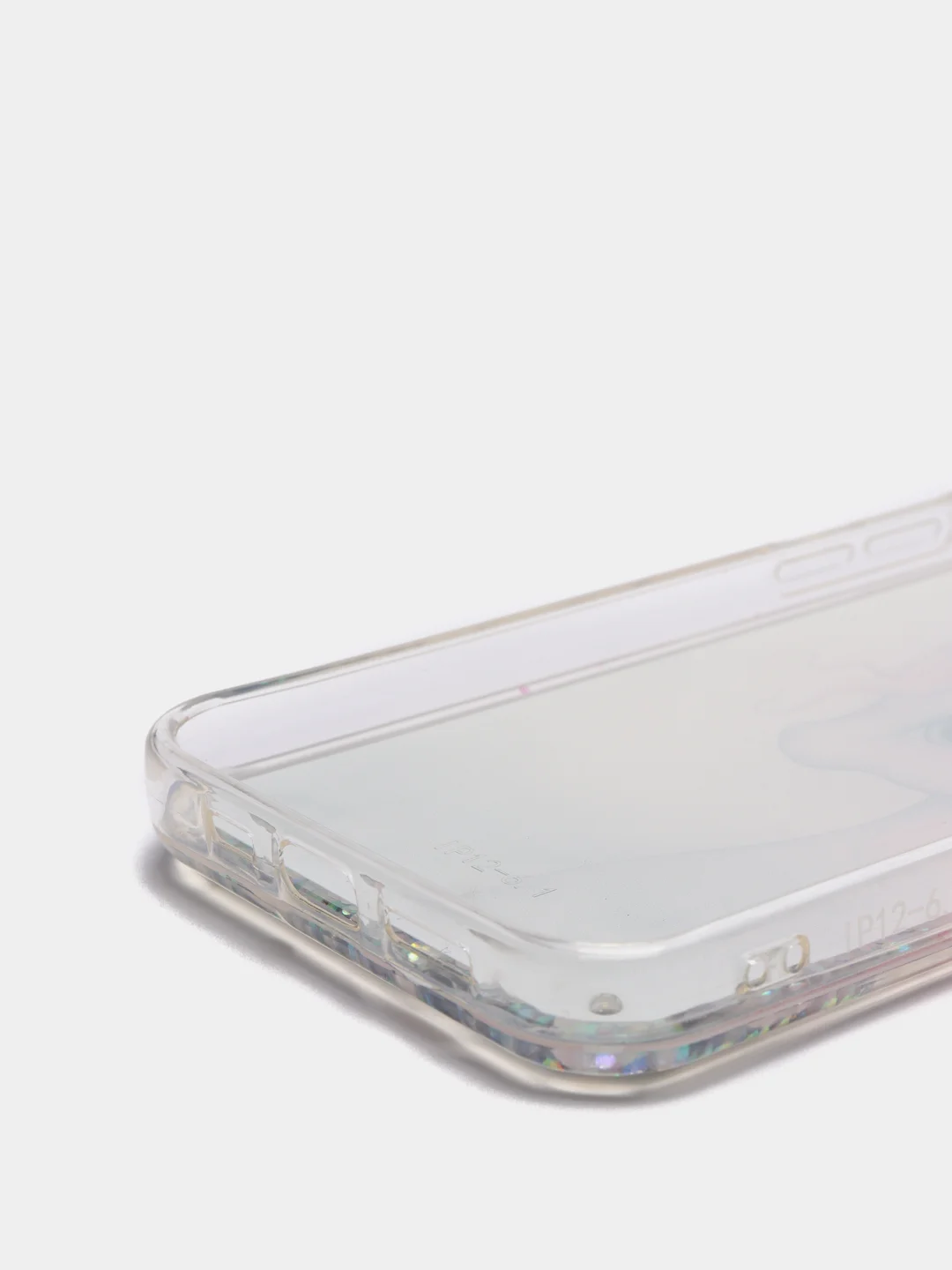 Белый силиконовый чехол переливашка iPhone 12 / iPhone 12 Pro