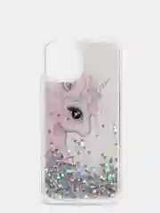 Белый силиконовый чехол переливашка iPhone 12 / iPhone 12 Pro